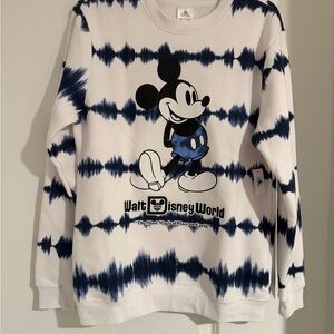 Disney Mickey Mouse Navy Tie-Dye Sweater